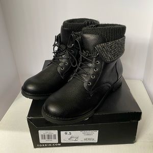 Torrid Fold-over Sweater Detail Combat Boots